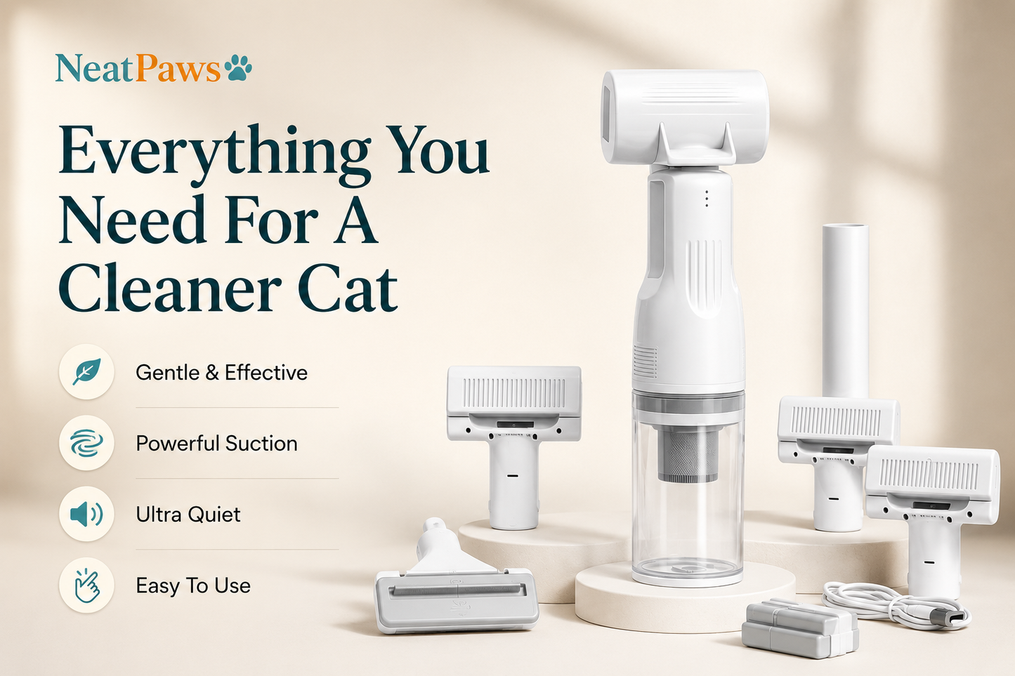 NeatPaws™ Premium Electric Cat Grooming Kit