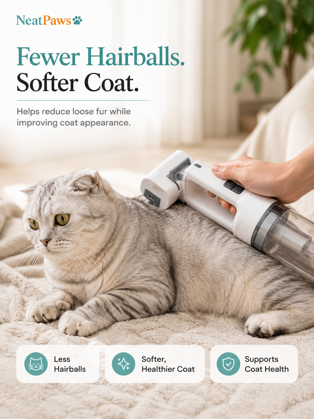 NeatPaws™ Premium Electric Cat Grooming Kit