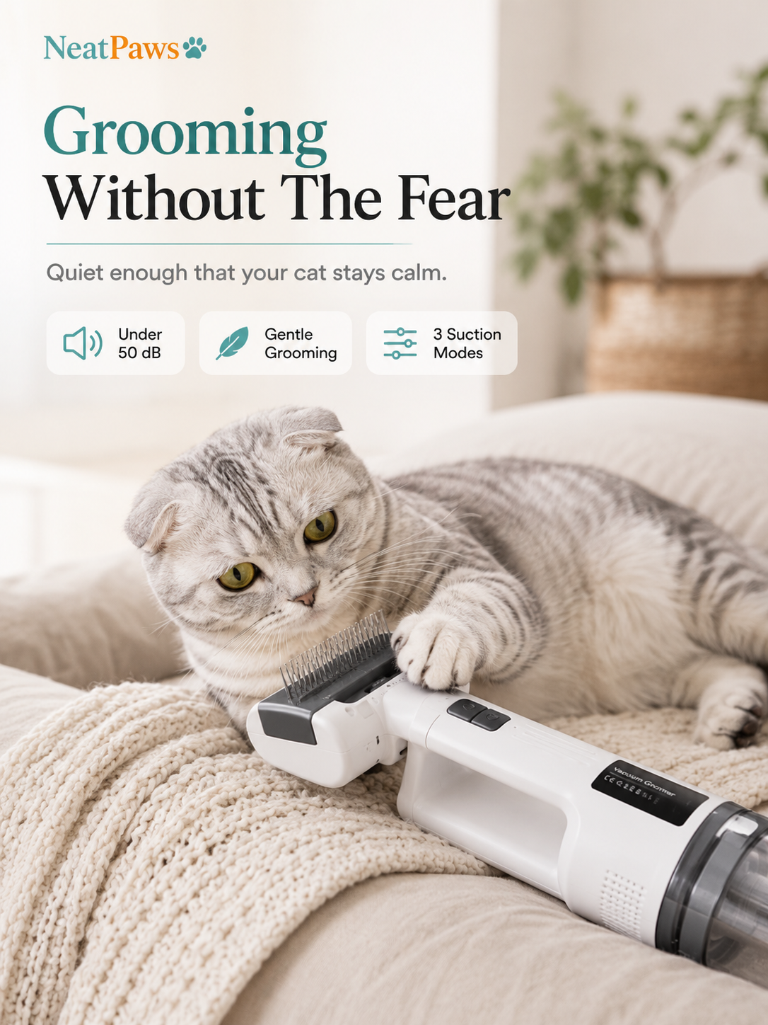 NeatPaws™ Premium Electric Cat Grooming Kit