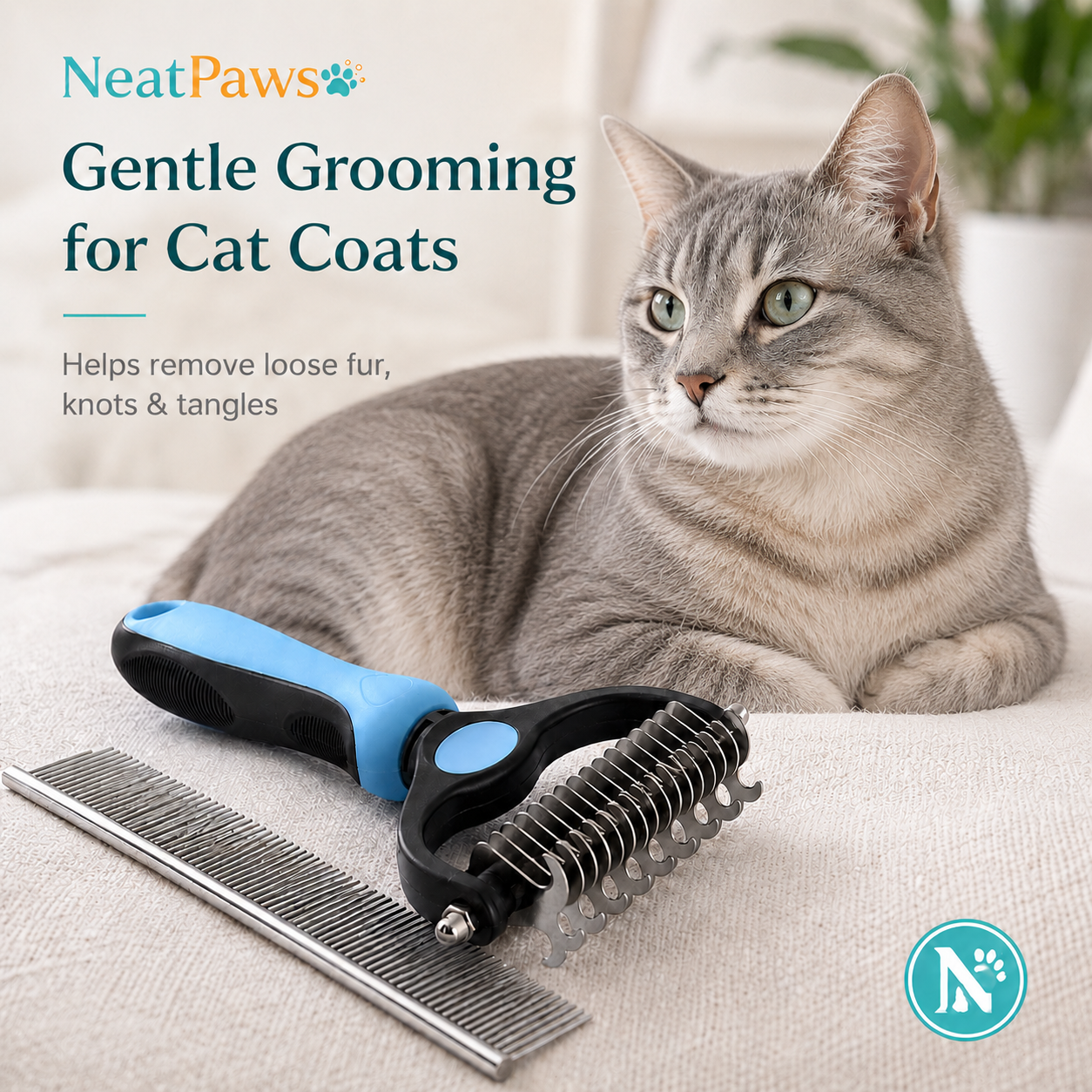 NeatPaws™ Cat Deshedding Tool