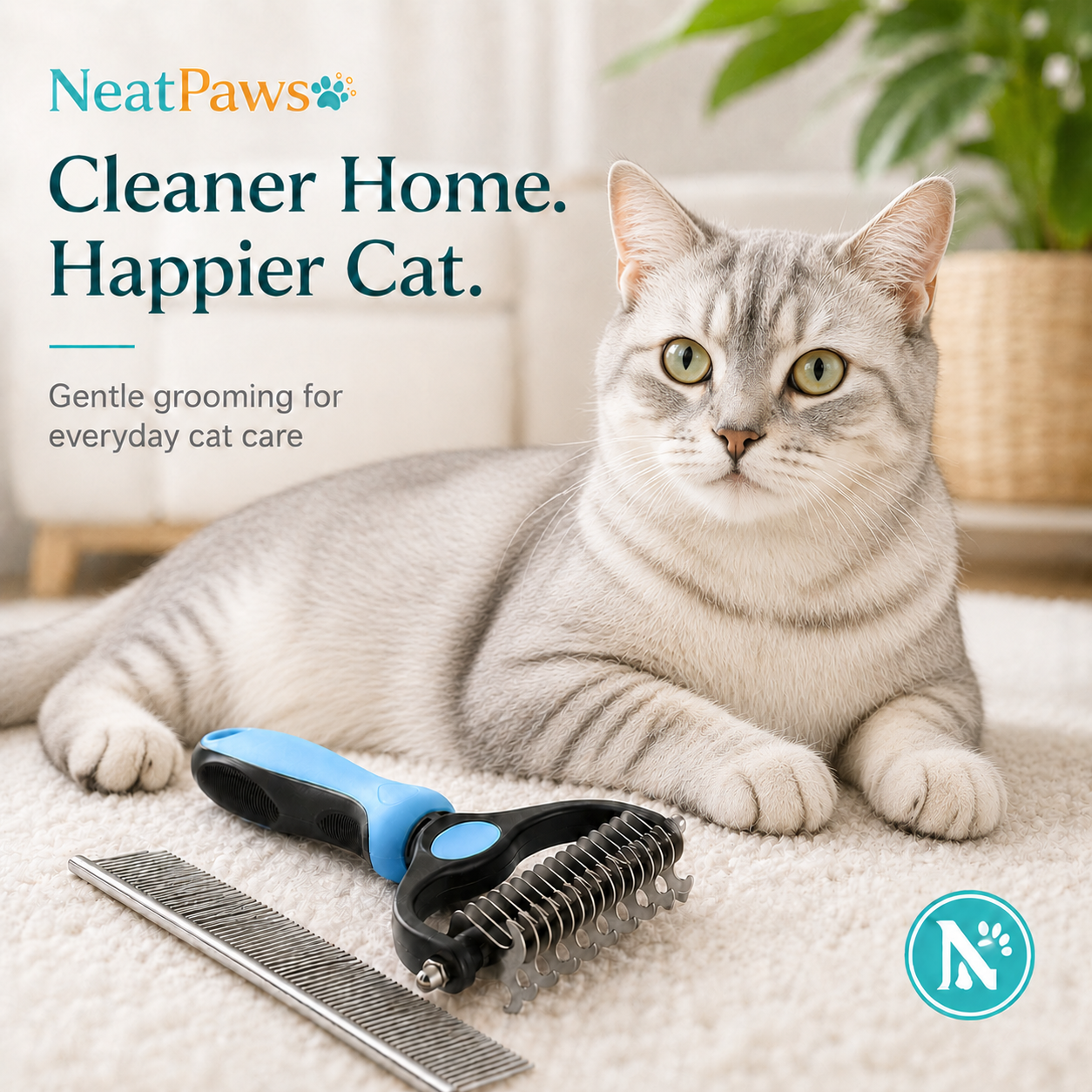 NeatPaws™ Cat Deshedding Tool