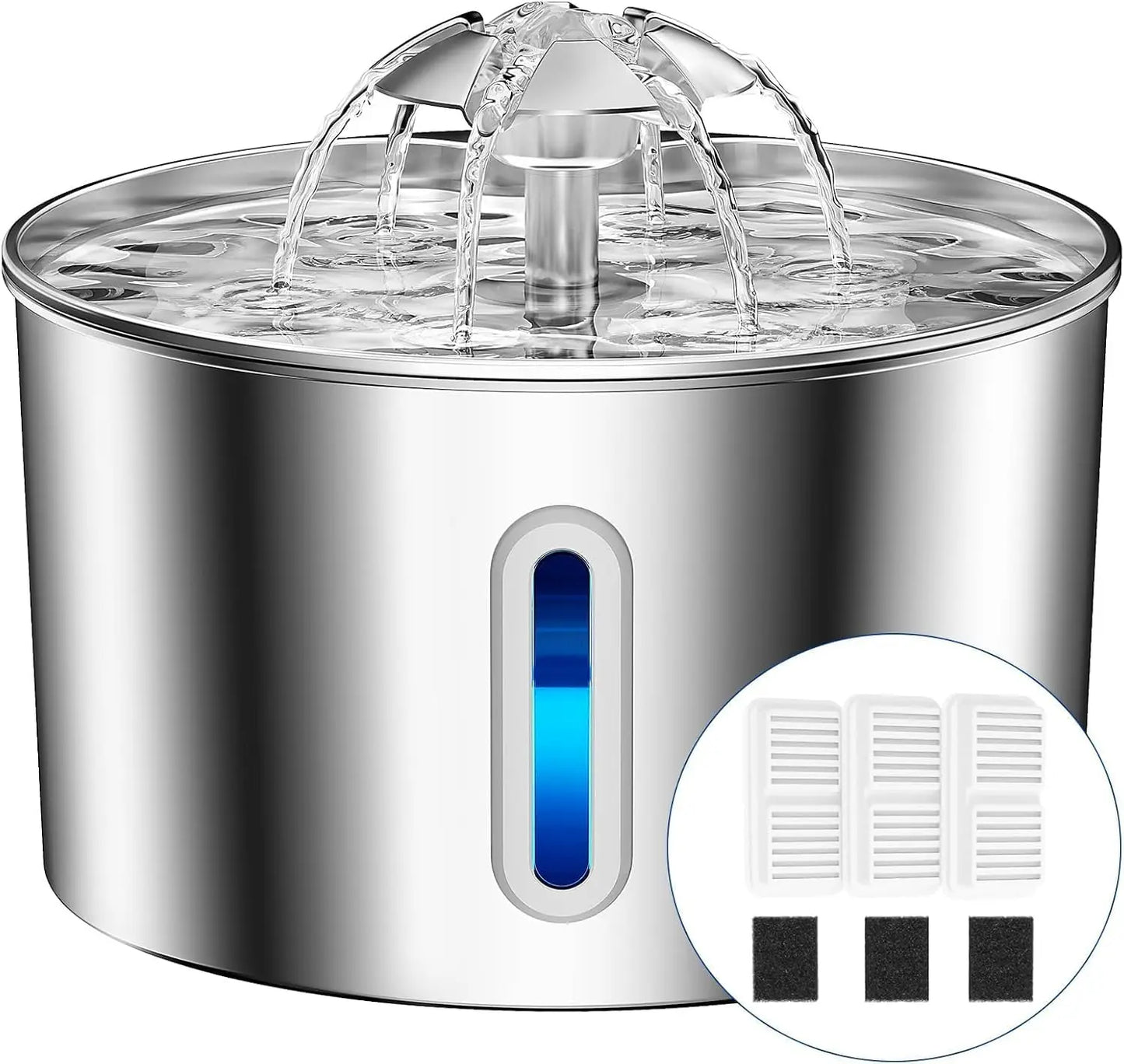 NeatPaws™ FreshFlow Stainless Steel Cat Water Fountain