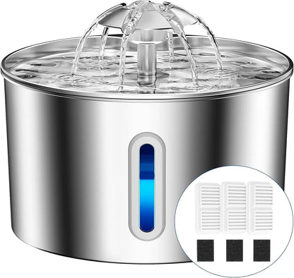 NeatPaws™ FreshFlow Stainless Steel Cat Water Fountain