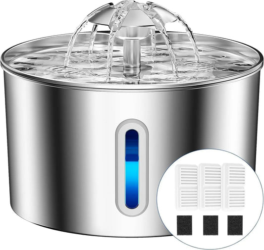 NeatPaws™ FreshFlow Stainless Steel Cat Water Fountain