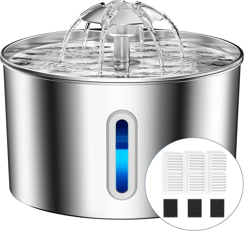 NeatPaws™ FreshFlow Stainless Steel Cat Water Fountain