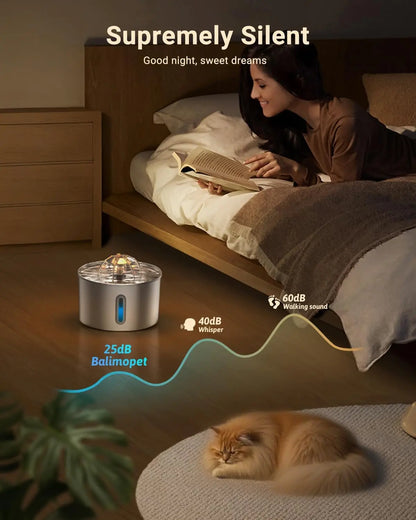 NeatPaws™ FreshFlow Stainless Steel Cat Water Fountain