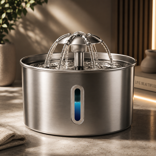 NeatPaws™ FreshFlow Stainless Steel Cat Water Fountain